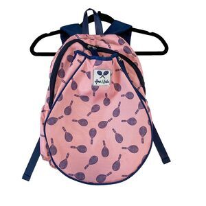 Ame & Lulu Tennis Racquet‎ Backpack Girls Pink Blue Pickleball Sporty